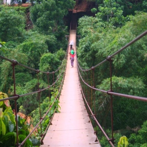Hanging bridge in Sri Lanka 