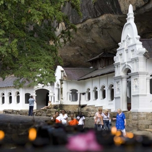 Dambulla cave temple vist in Sri Lanka 