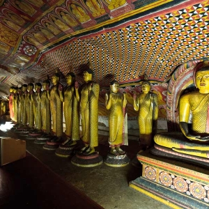 Dambulla cave temple at Dambulla in Sri Lanka 