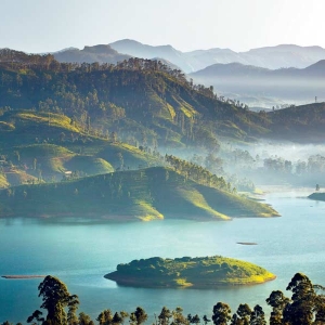 A beautiful landscape view of mountain range in Sri Lanka 