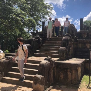 Visiting Gal viharaya temple at Polonnaruwa in Sri Lanka 